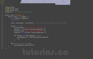 programacion en c#: aplicacion clase GPS