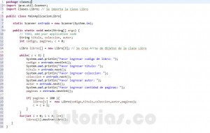 programacion en java: aplicacion clase Libro