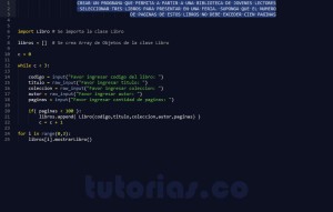 programacion en python: aplicacion clase Libro