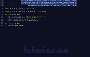 programacion en python: aplicacion clase Naipe