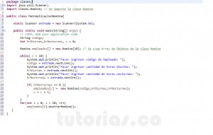 programacion en java: aplicacion clase Nomina