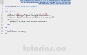 programacion en matLab: aplicacion clase Nomina