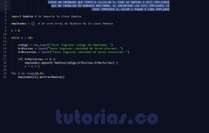 programacion en python: aplicacion clase Nomina