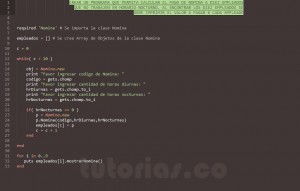 programacion en ruby: aplicacion clase Nomina