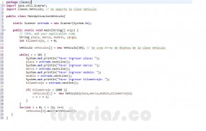 programacion en java: aplicacion clase vehiculo