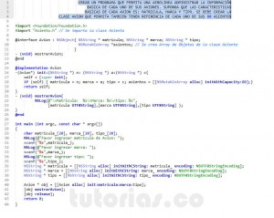 programacion en objective C: clase avion