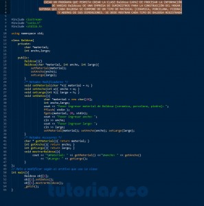 programacion en C++: clase Baldosa