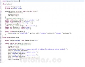 programacion en java: clase Baldosa