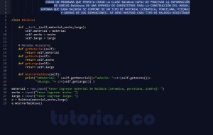 programacion en python: clase Baldosa