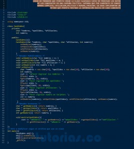 programacion en C++: clase Candidato