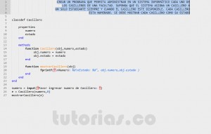 programacion en matlab: clase Casillero