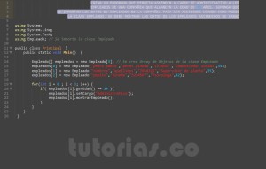 programacion en c#: clase consulta Empleado