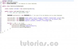 programacion en java: clase consulta Empleado
