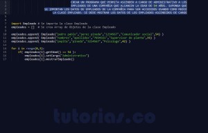 programacion en python: clase consulta Empleado