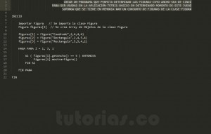 programacion en pseudocodigo: consulta clase Figura