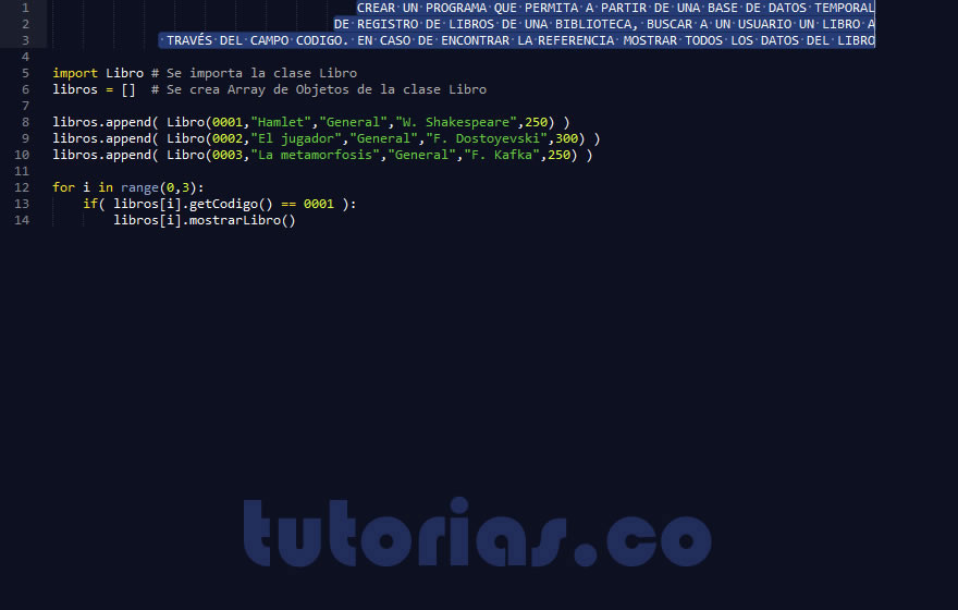 POO + python (clase consulta Libro)