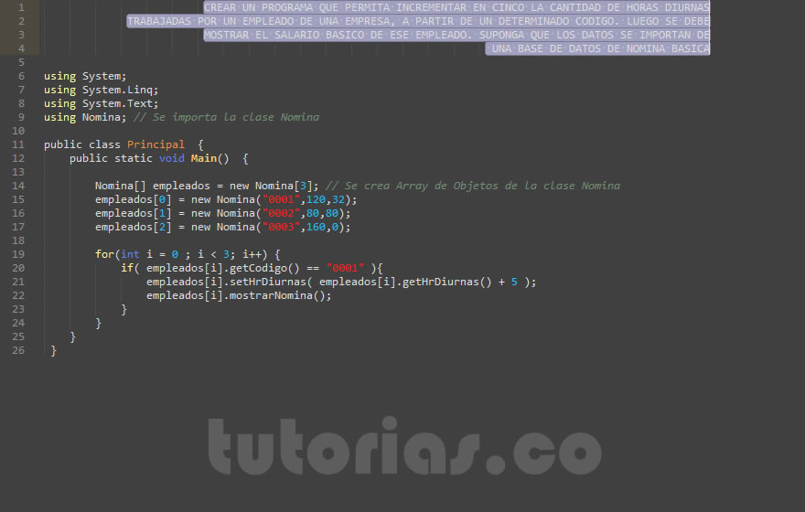 POO + visualStudio c# (clase consulta Nomina)