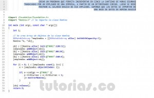 programacion en Objective C: clase consulta Nomina