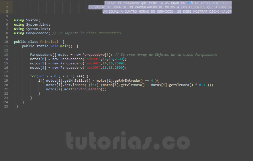 POO + visualStudio c#  (clase consulta Parqueadero)