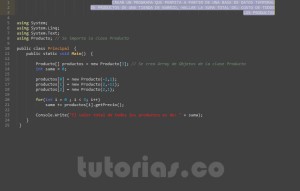 programacion en c#: clase consulta Producto