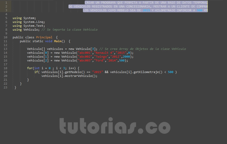 POO + visualStudio c#  (clase consulta Vehiculo)