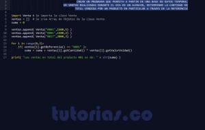 programacion en python: clase consulta Venta