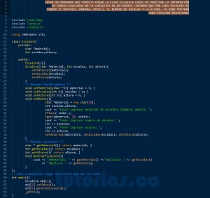 programacion en C++: clase Escalera