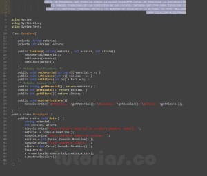 programacion en c#: clase Escalera