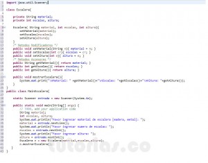 programacion en java: clase Escalera