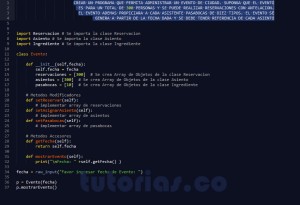 programacion en python: clase Evento