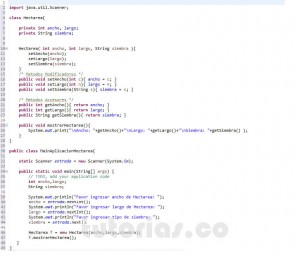 programacion en java: clase Hectarea