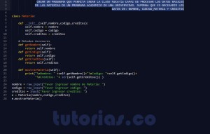 programacion en python: clase Materia