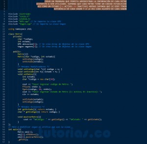 programacion en C++: clase Metro