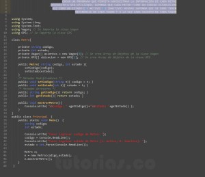 programacion en c#: clase Metro