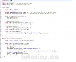 programacion en java: clase Metro