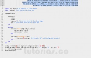 programacion en matLab: clase Metro