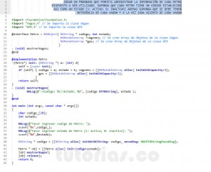 programacion en Objective C: clase Metro