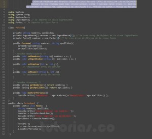 programacion en c#: clase Persona