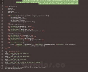 programacion en ruby: clase Reservacion
