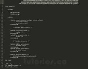 programacion en pseudocodigo: clase Semaforo