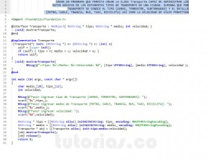 programacion en Objective C: clase Transporte