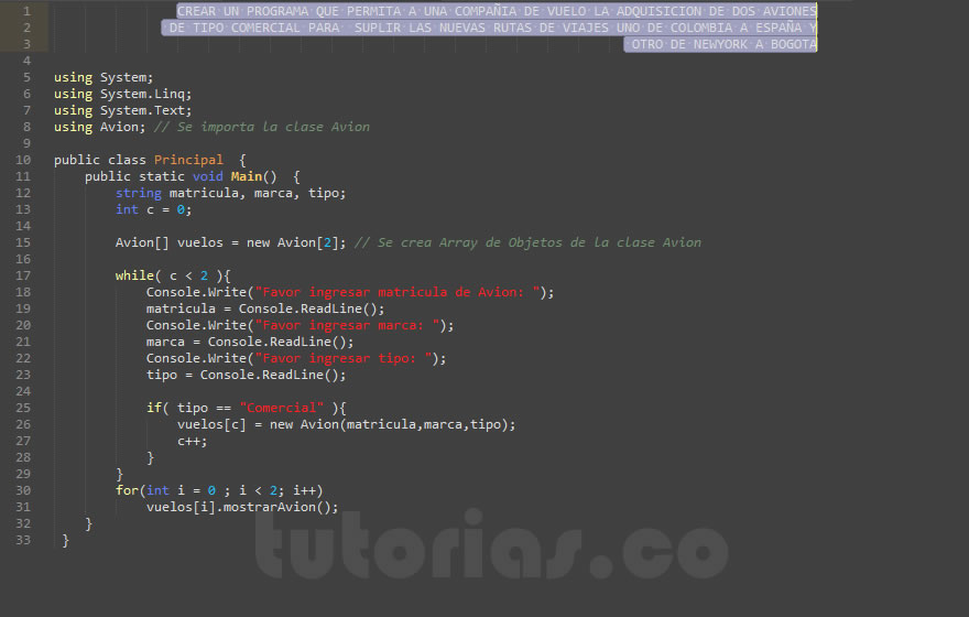 POO + visualStudio c# (aplicacion clase Avion)