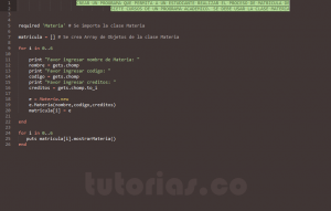 programacion en ruby: aplicacion clase Materia