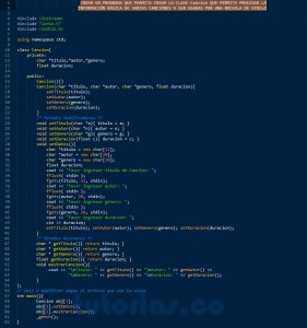 programacion en C++: clase Cancion