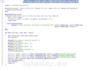 programacion en Objective C: clase Cancion