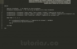 programacion en pseudocodigo> c lase consulta Estudiante