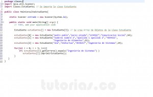programacion en java: clase consulta Estudiante