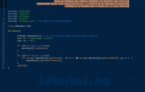 programacion en C++: clase consulta Profesor