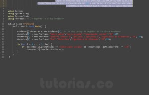programacion en c#: clase consulta Profesor