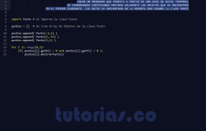 programacion en python: clase consulta Punto
